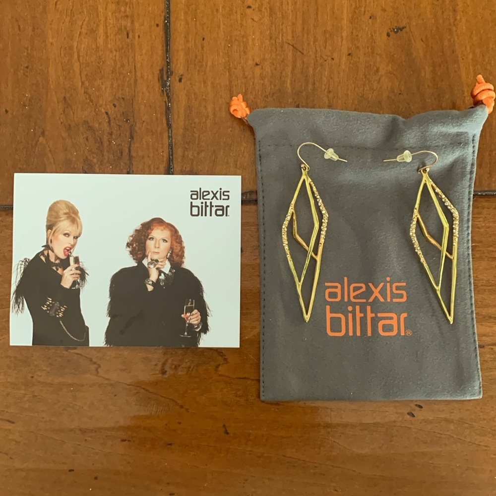 Alexis Bittar New Wave Gold Kite Earrings